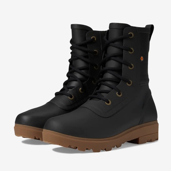 BOGS Black Women's Lace-Up Boots Size 9 - Picture 1 of 8